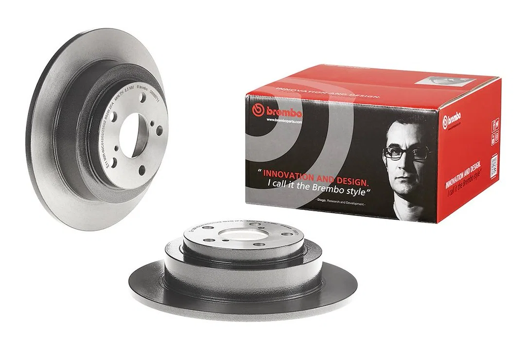 08689711C02 – BREMBO Brake Rotor, Solid One Piece Design Wheel Bolt Pattern 5 x 100 Millimeter 265.5 Millimeter Diame...